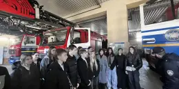 "Дорогой мужества" Экскурсия учащихся городских школ в пожарную аварийно-спасательную часть № 1 Борисовского ГРОЧС  в рамках проекта "Альтернатива"
